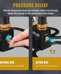 Pressure relief valve on 3 Stage PCP Hand Pump for Air Rifles and Airguns High Pressure Up to 4500 Psi 30 MPa with 8mm Copper Quick Connector
