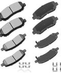 Ceramic Front And Rear Brake Pad Set For 2013 2016 Dodge Dart Quiet Braking Low Noise Pads With Durable Friction Material