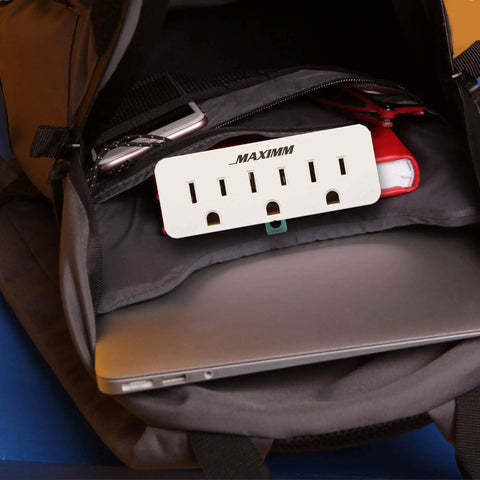 Turn A 2-Prong Outlet Into Three Grounded Outlets With A 3-Pack White Adapter Converter, 2-To-3 Prong Grounding, ETL Listed Fireproof 395F, Space-Saving Plug-In Extension For Home, Office, Dorm, And Travel