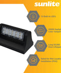 Dope Rotatable Outdoor LED Wall Pack Light 40W 5720 Lumens 5000K Daylight 120 To 277 Volts IP65 Weather Resistant