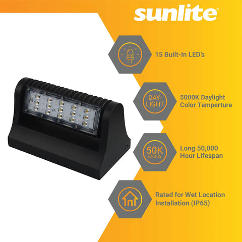 Dope Rotatable Outdoor LED Wall Pack Light 40W 5720 Lumens 5000K Daylight 120 To 277 Volts IP65 Weather Resistant