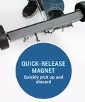 Ultimate Quick Release Magnetic 2 in 1 Cleanup Kit With A 14 Inch Magnetic Sweeper And A Three And Three Eighths Inch Disk Made In USA