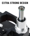 Precision Router Lift System For Woodworking Tables Featuring Smooth Height Adjustments And A Heavy Duty Aluminum Plate close-up of sturdy aluminum design and height adjustment mechanism.