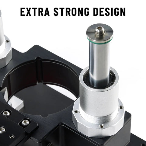 Precision Router Lift System For Woodworking Tables Featuring Smooth Height Adjustments And A Heavy Duty Aluminum Plate close-up of sturdy aluminum design and height adjustment mechanism.