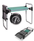 Two In One Garden Kneeler And Seat Bench Foldable Workseat With Eight Inch Wide EVA Foam Pad And Detachable Tool Pouch displayed