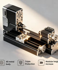 Mini Benchtop Wood Lathe Machine 20000 RPM Precision Turning Tool For STEM Education And DIY Crafts, all-metal design.