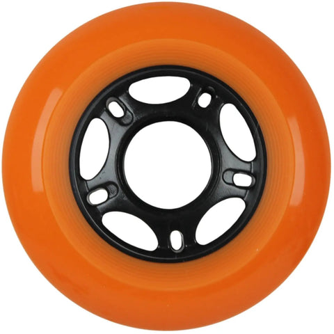 Outdoor Inline Skate Wheels 72mm 89A Orange Durable Asphalt Wheels For Smooth Outdoor Skating On Pavement Long Lasting Grippy Roller Wheels 8 Wheel Set