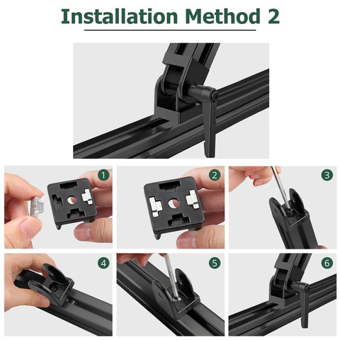 4 Pack Angle Connector Joints For 3030 Nut8 Aluminum Extrusion, 180 Degree Rotation Flexible Hinge, Easy DIY Assembly, Pro Grade Aluminum Profiles Connector Kit For EU Standard Builds, black hinge on 3030 profile
