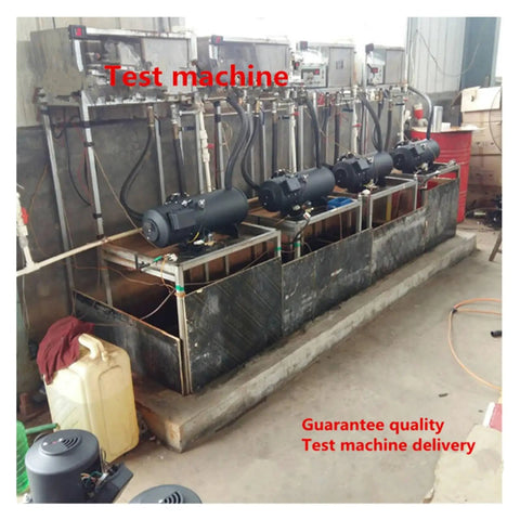 Test machine setup displaying multiple 12V Diesel Truck Parking Heaters With Water Cooling System for quality assurance.