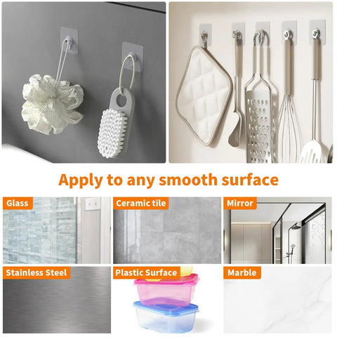 Twenty Four Pack Self Adhesive Picture Hooks Damage Free Wall Mounts Heavy Duty No Drill Adhesive Strips For Bathroom Kitchen Office Rearranging Made Easy Slick Home Organization Upgrade