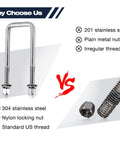 Comparison of Stainless Steel Square U Bolts Kit For Boat Trailer Axle And Leaf Springs For 2x2 Axle with nuts and washers