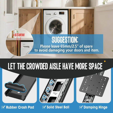 Smooth As Butter Soft Close Pocket Door Slides Hidden Cabinet Wall Tracks Featuring Heavy Duty Ball Bearing Rollers For Easy Hookup 12 Inch Silver 4 Piece Kit detailed installation suggestion.