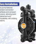 Pneumatic Diaphragm Pump Replacement D73525 for Graco Husky 1040 air operated double diaphragm pump, easy installation text