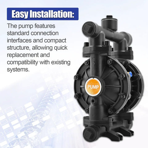 Pneumatic Diaphragm Pump Replacement D73525 for Graco Husky 1040 air operated double diaphragm pump, easy installation text