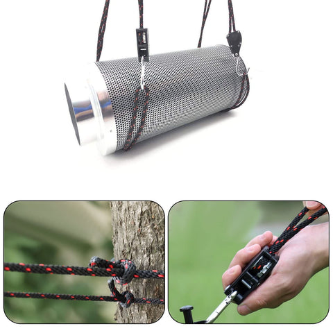 Two Pack Kayak Rope Tie Downs 3/8 Inch Heavy Duty Bow And Stern Straps With Adjustable Rope Clips in use securing objects