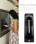 ATM Card Slot Replacement Part For Bank Teller Machines Pro Grade ABS Material Precision Exit Path High Security Easy Install Seamless Card In And Out Low Maintenance Card Dispenser Upgrade, black ATM card slot shown with user at kiosk