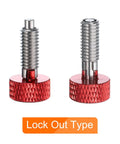 Pro Grade Spring Plunger Set With Knurled Handle M6x1 Quick Slide Pin For Jigs And Vises Rock Solid Stainless Steel Build with red knurled handles.