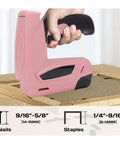 Badass Cordless Electric Staple Gun Featuring Plug And Play Battery Setup, ergonomic grip for easy handling on wood.