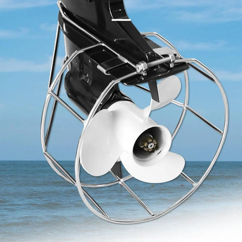 Propeller Safety Net Cover For Outboard Motors And Kayaks, Stainless Steel Mesh Guard, Easy No Drill Install in ocean