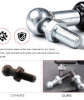Close-up of 4 Pack Heavy Duty 10 Mm Ball Stud With Nuts For Gas Spring Strut Fittings, 5/16-18 Thread, made of carbon steel.