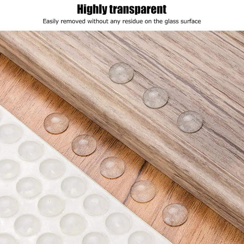 Clear Self Adhesive Silicone Foot Pads No Slip Buffers Stop Furniture Scratches Transparent Bumpers on wood surface