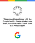 Google seal for online marketplace, indicating packaging for Indoor 1080p Security Cam With Night Vision, 24 Seven Live Video, Remote Viewing.