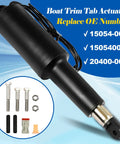 12V Boat Trim Tab Actuator With Two And A Quarter Inch Stroke OE Replacement 15054-001 15054001 20400-001 and components