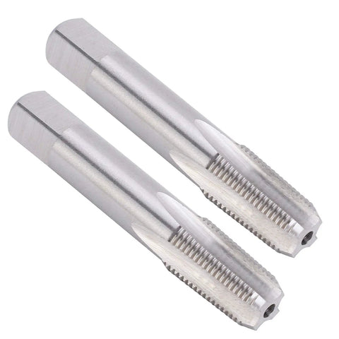 2 Pack HSS Thread Taps 1 8 28 High Hardness Metalworking Tools For Repair And Threading In Iron Steel Aluminum And Carbon Materials Durable Abrasion Resistant Heavy Duty Pro Grade Set For Industrial Grade Fast Cut, two taps shown