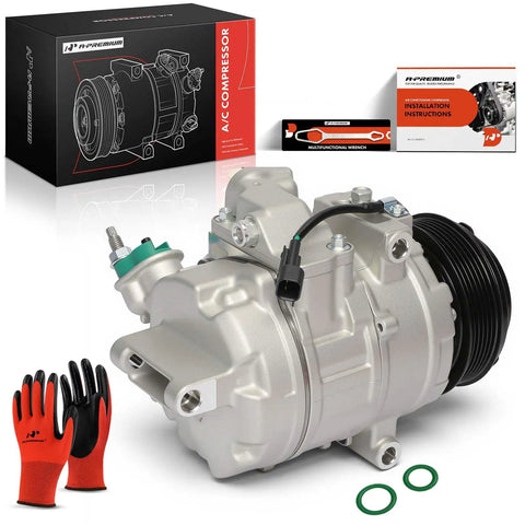 Heavy Hitter AC Compressor With Clutch 7ZSB16 PAG46 Oil Fits Ford Explorer 2011 To 2015 3.5L V6 with accessories.