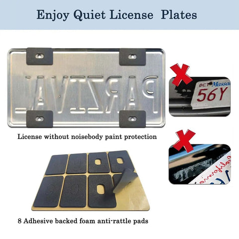 Clear License Plate Cover And Frame Set One Pack With Screws And Caps For Front And Rear UV Resistant PTE Shield Durable Plate Protector