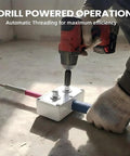 Heavy Duty Drill Powered Cable Puller For Electricians Slick Wire Pull Guide Tool Fast Conduit Stringing Without A Sweat in use.
