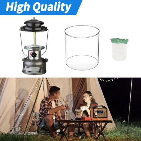 10 Pack Propane Lantern Mantles With Clear Glass Globe For Camping Lanterns, lantern, globe, mantle, camping scene