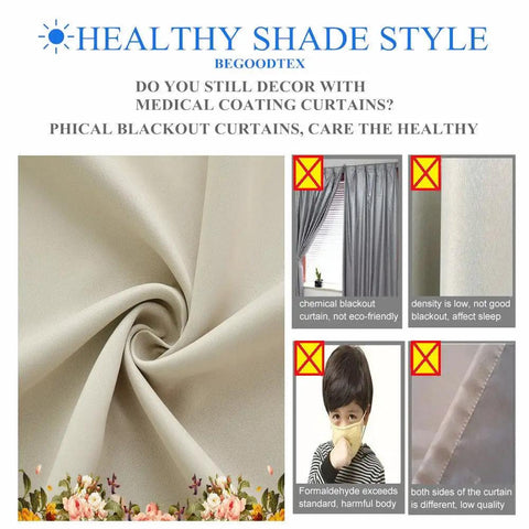 Inherent Flame Retardant Thermal Insulated Kitchen Curtain Dope Privacy Shield 42W By 84L Inches Light Beige One Panel Self Extinguishing Polyester NFPA 701 Certified DIN 4102 B1 Blocks 95 Percent Light Reduces Noise.