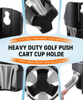 Heavy Duty Golf Push Cart Cup Holder With Super Large Capacity, Fits Up To A 40oz Bottle, Universal Golf Cart Accessory close-up