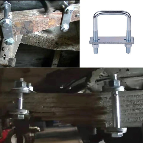 Two Piece Leaf Spring Clamp Kit Fits Up To Three Inch Wide Leaf Springs Locks Springs Together For Stabilizing And Boosting Axle Torque Control For Trucks Campers And Tow Rigs