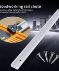 Hardcore 400mm Aluminum T Track And T Slot Kit For Woodworking Shop Builds With Precision Miter Jig Straight Edge Guide, aluminum rail with screws.