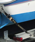 Heavy Duty Boat Trailer Transom Tie Down Ratchet Straps With S Hooks Lock Down Jet Skis Kayaks And Canoes Featuring Beast Mode Strength Four Foot Long Thick Nylon Webbing Grip Tight For Safe Watercraft Hauling Pack Of Two secured to boat transom