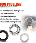 Rear Axle Shaft Wheel Bearing Inner Spacer And Oil Differential Seal Kit For Titan 2004-2007, Frontier 2005-2017, Xterra 2006-2015 Direct Replacement For 43252-7S200 And 43070-7S200 Heavy-Duty Auto Repair Set with installation steps
