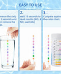 Step-by-step instructions for using Top Shelf 12 In 1 Aquarium Water Test Strips For Fresh And Salt Water Tanks.