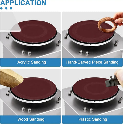 Hella Durable Mini Spindle Sander 6000RPM Electric Table Bench Grinder 110V With Forward Reverse Control 21 Sandpaper Sheets for acrylic, wood, and plastic sanding.