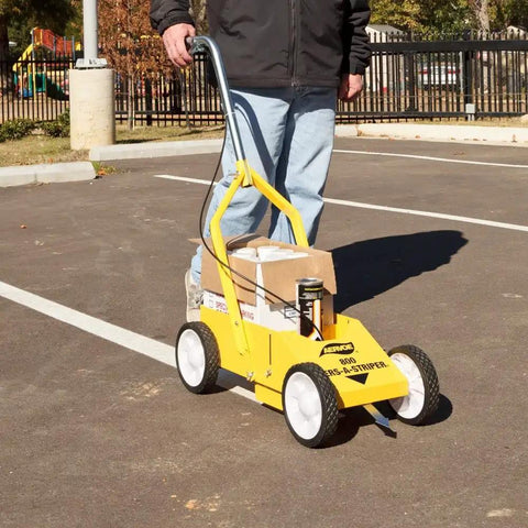 Vers A Striper Cart For Pavement With Alignment Guide And Radius Wheel Lightweight Yet Sturdy Striping Tool Model 800 on asphalt