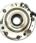 Front view of Front Left And Right Wheel Bearing And Hub Assembly Set For 4x4 SRW Chevy Silverado Sierra 2011 To 2019 2500HD 3500HD Two Piece Front Hub Bearing Kit Direct Fit Replacement