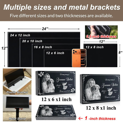 Natural Black Granite Headstone Grave Marker With Personalized Engraving for Cemetery, different sizes and thickness options