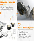 Upgraded Gas Dryer Repair Kit With Igniter And Gas Valve Coils For Whirlpool Kenmore Dryers WP338906 338906 Flame Sensor 279311 279834 Replaces AP3094251 PS334310 components display