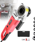 Heavy Duty Electric Pipe Threader And Cutter Set Top Shelf Kit with six alloy dies and 2300 watt motor for smooth threading.