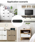 Smart Biometric Cabinet Lock With Fingerprint Password And USB Key, Keyless Hidden File Drawer Wardrobe Lock for home furniture