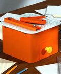 Electric Cardboard Cutter With Precision Cutting Tool for DIY crafts, featuring cutting rail and angle ruler on wooden table.