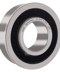 XiKe flanged ball bearing, 3/4 in ID x 1-3/8 in OD, metal with black seal, front view