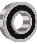 4 Pack Flanged Ball Bearings 0.75 Inch ID By 1.375 Inch OD, Chrome Steel, Sealed Bearings That Preserve Grease, Rugged Pro Grade Heavy Duty Set For DIY Projects, Machinery, And Industrial Applications, angled view