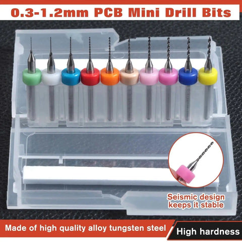 Pro Grade Hand Drill Pin Vise Kit for Jewelry Making and Tiny Craft Projects with 0.3-1.2mm PCB Micro Drill Bits